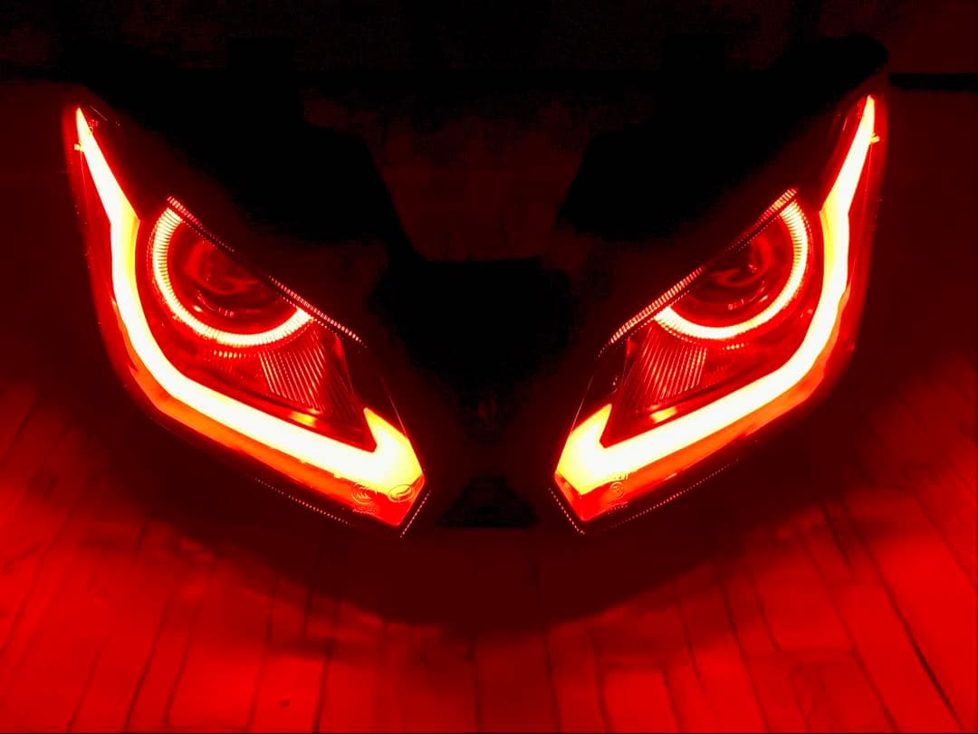 NINJA250 カスタムヘッドライト ZX-6R ニンジャ250 イカリング - メルカリ