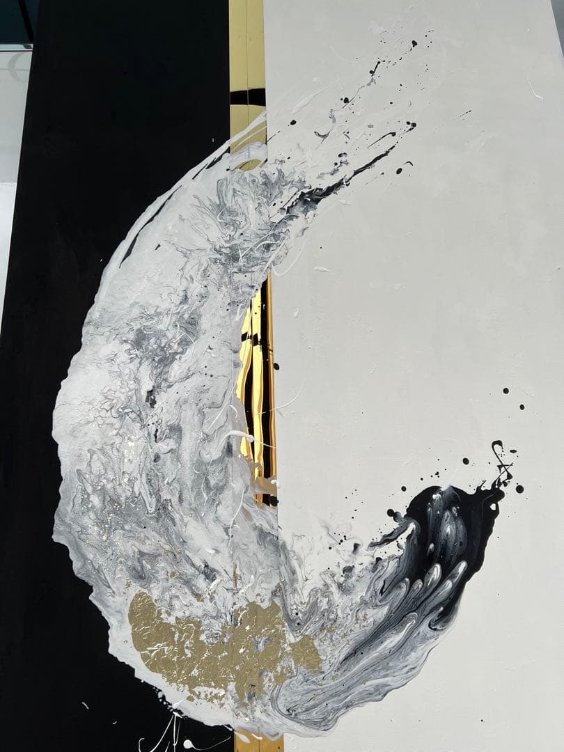 原画/大きい/絵画/アート/抽象画/モダン/ホテル/ブラック/ホワイト