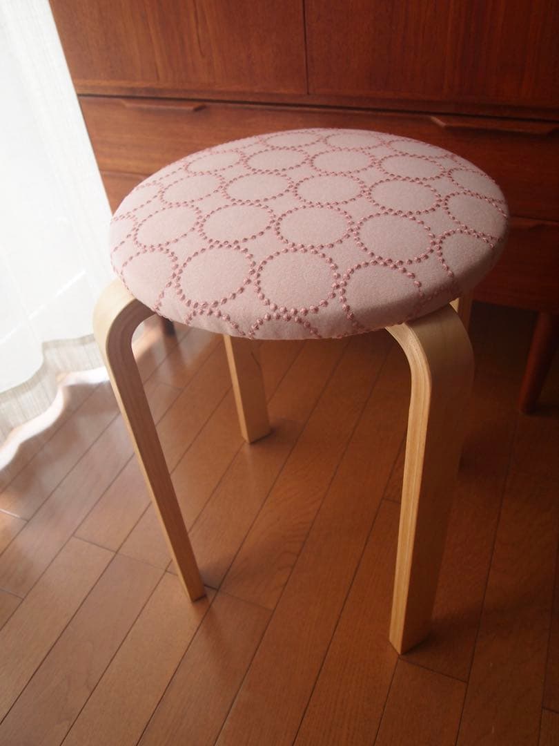 piroroさん専用 ミナペルホネン ハンドメイド ラウンドスツール 生地 椅子