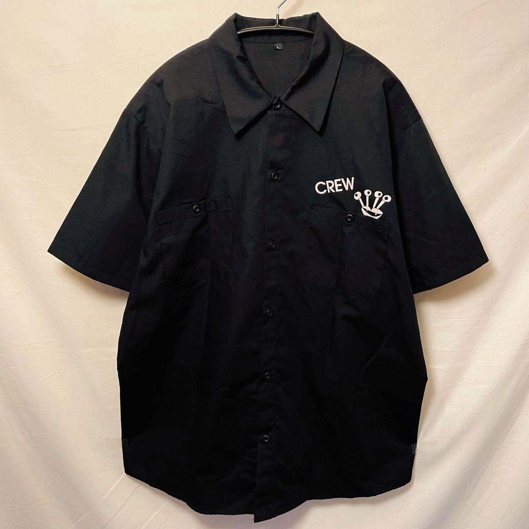 激レア】B'z 稲葉浩志 半袖シャツ ビーズ CREWプリント 黒ブラック L