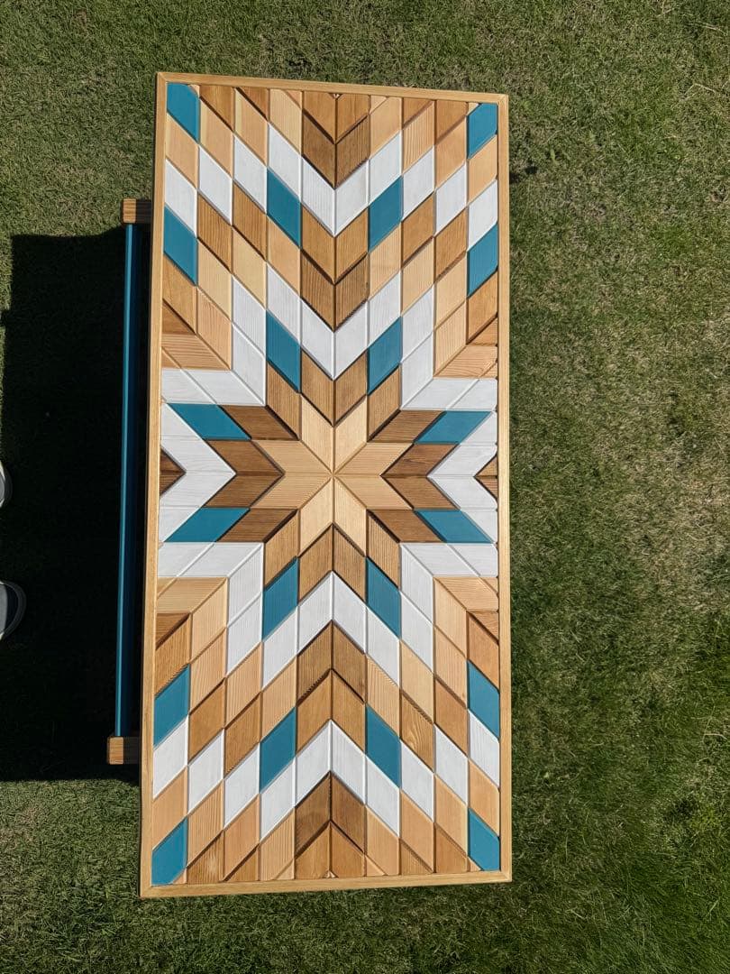 リスタ様専用オルテガ柄折りたたみテーブル リスタ様専用オルテガ柄