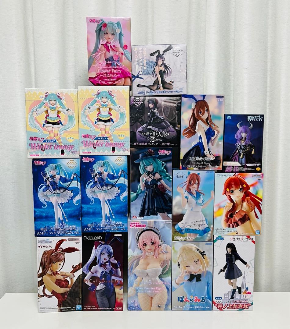 フィギュア まとめ売り 美少女 初音ミク 喜多川海夢 リズ リコリス AMP