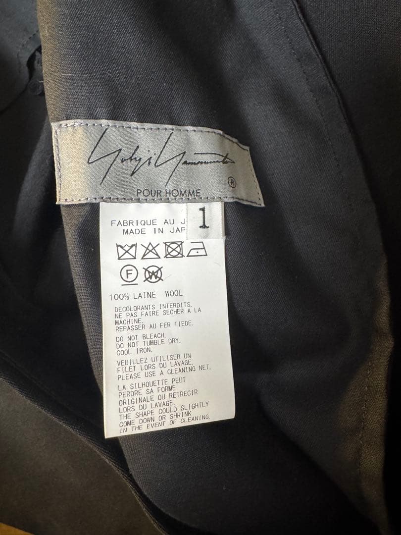 今期 試着のみ未使用 ヨウジヤマモトプールオム ドレープパンツ ウール