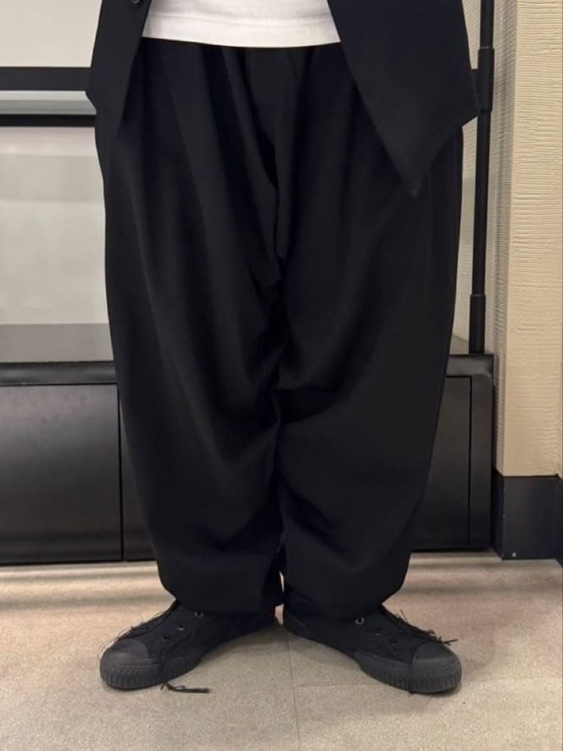 今期 試着のみ未使用 ヨウジヤマモトプールオム ドレープパンツ ウール