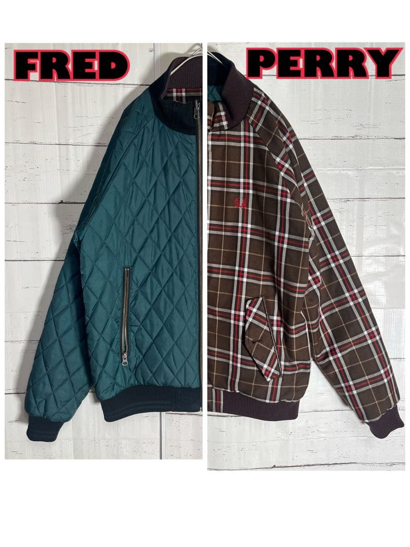 フレッドペリー FRED PERRY キルティング リバーシブル ジャケット 中古・古着通販】FRED PERRY (フレッドペリー) キルティング