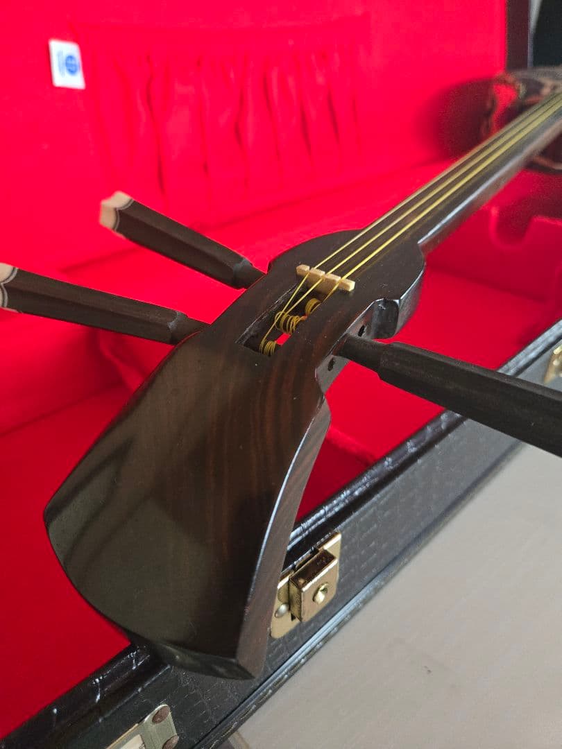 国産　守礼印 ハードケース 琉球 沖縄 三線 全長79cm 蛇皮柄