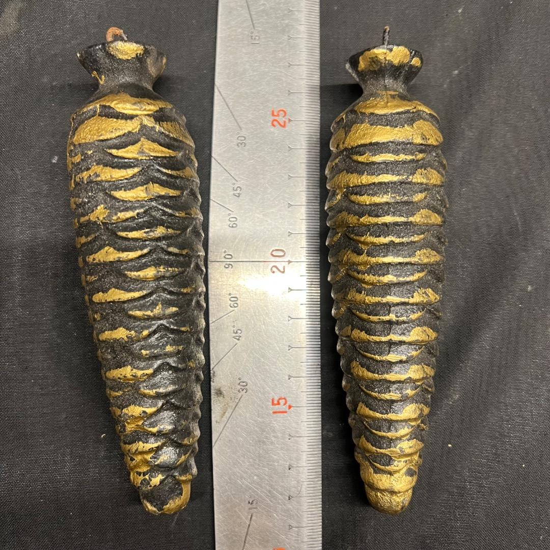 〇Fa左1047 昭和レトロ 古い鳩時計のおもり 3種まとめ