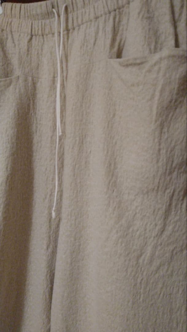 アトリエナルセ コットンウールツイルサルエルパンツ キナリ