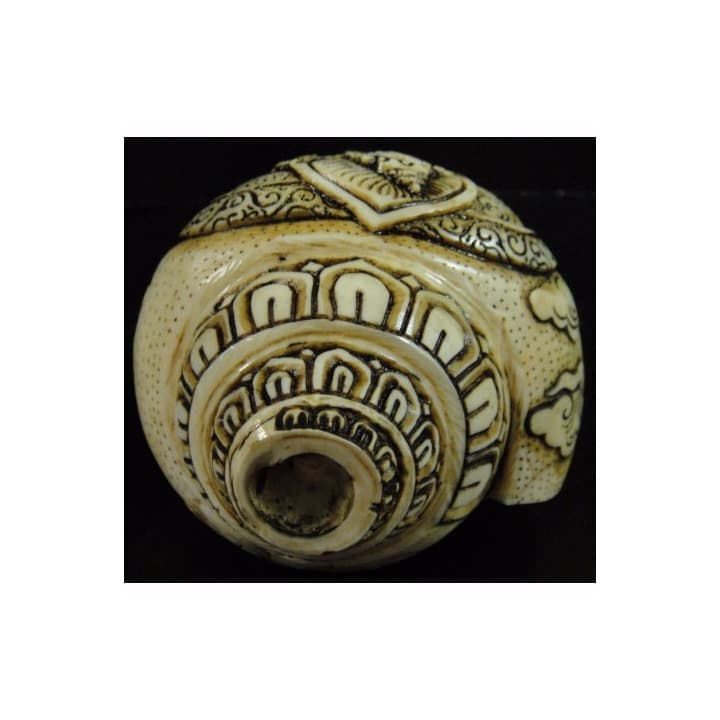 ◇チベット密教法具 法螺貝（シャンカ）パドゥマ・パーニ（蓮華手観音