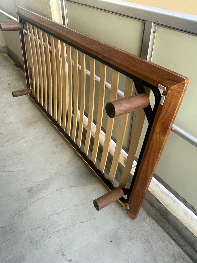 【引取限定】無印シングルベッドフレーム ナチュラルウッド