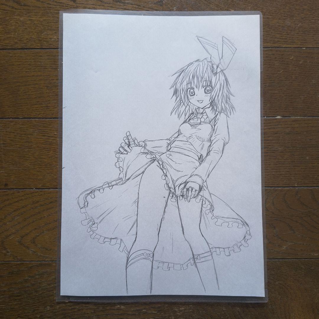 【値下げ交渉可】東方 油絵 ルーミア ゴールドフレーム額縁付き