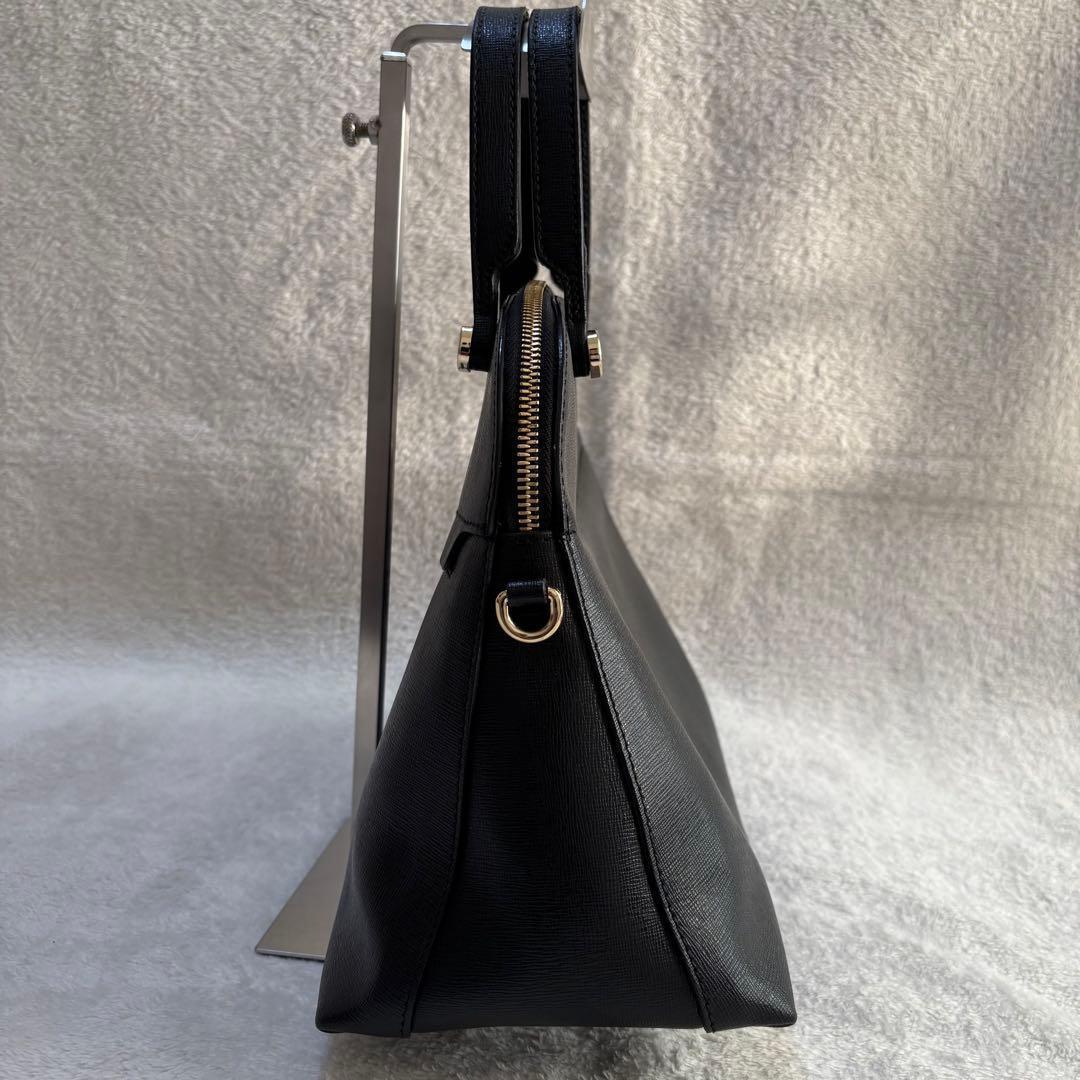 ✨️美品✨️ FURLA フルラ レザー ハンドバッグ 2WAY ブラック 黒