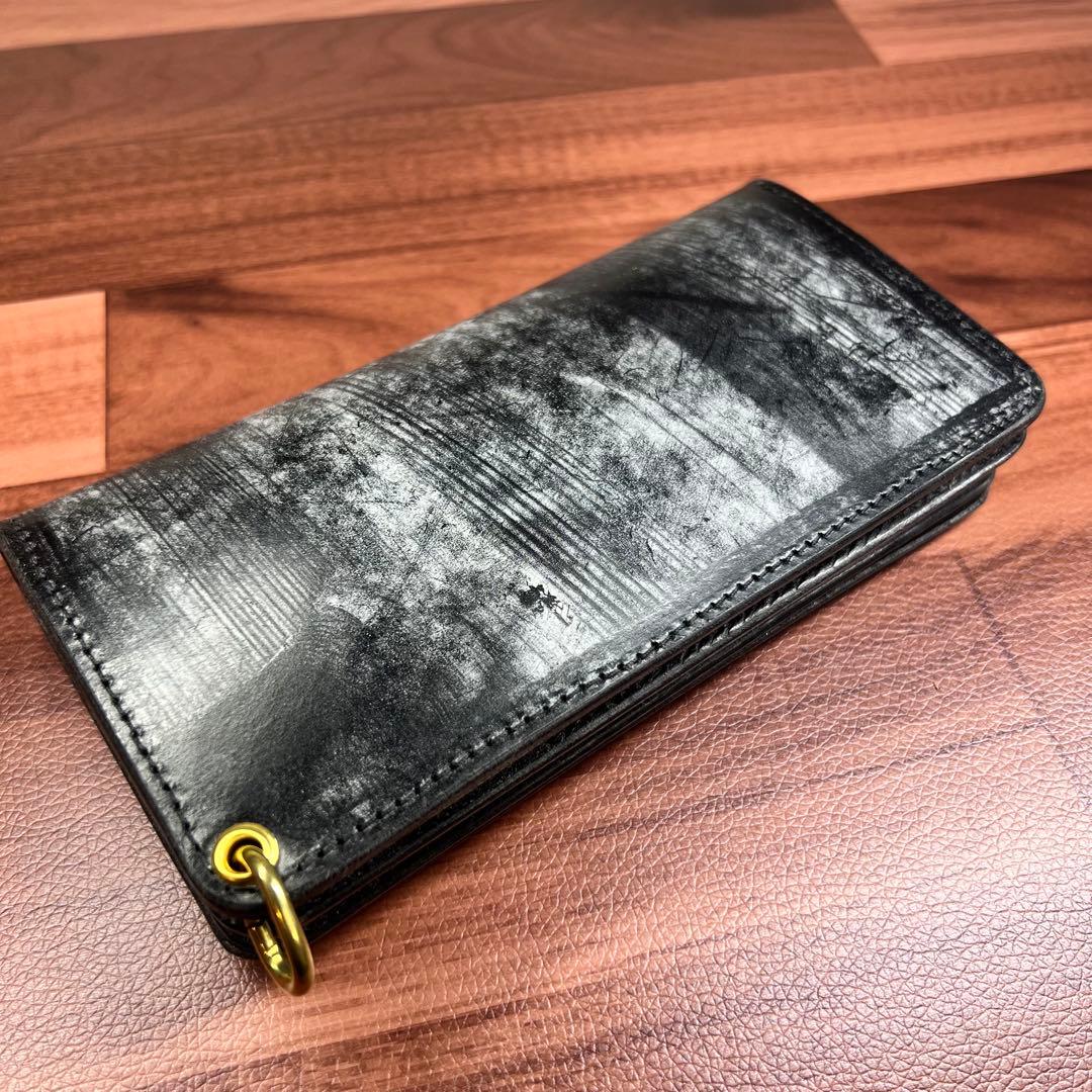 【トラッカーウォレット ロング 3層】 ブライドル ゴールド universal