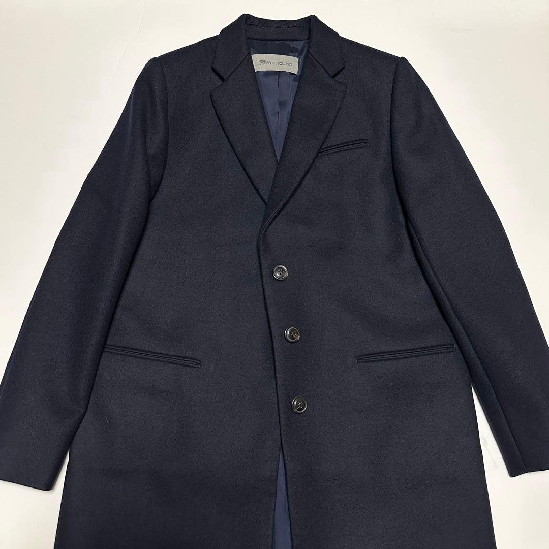 美品 The SECRETCLOSET チェスターコート 濃紺