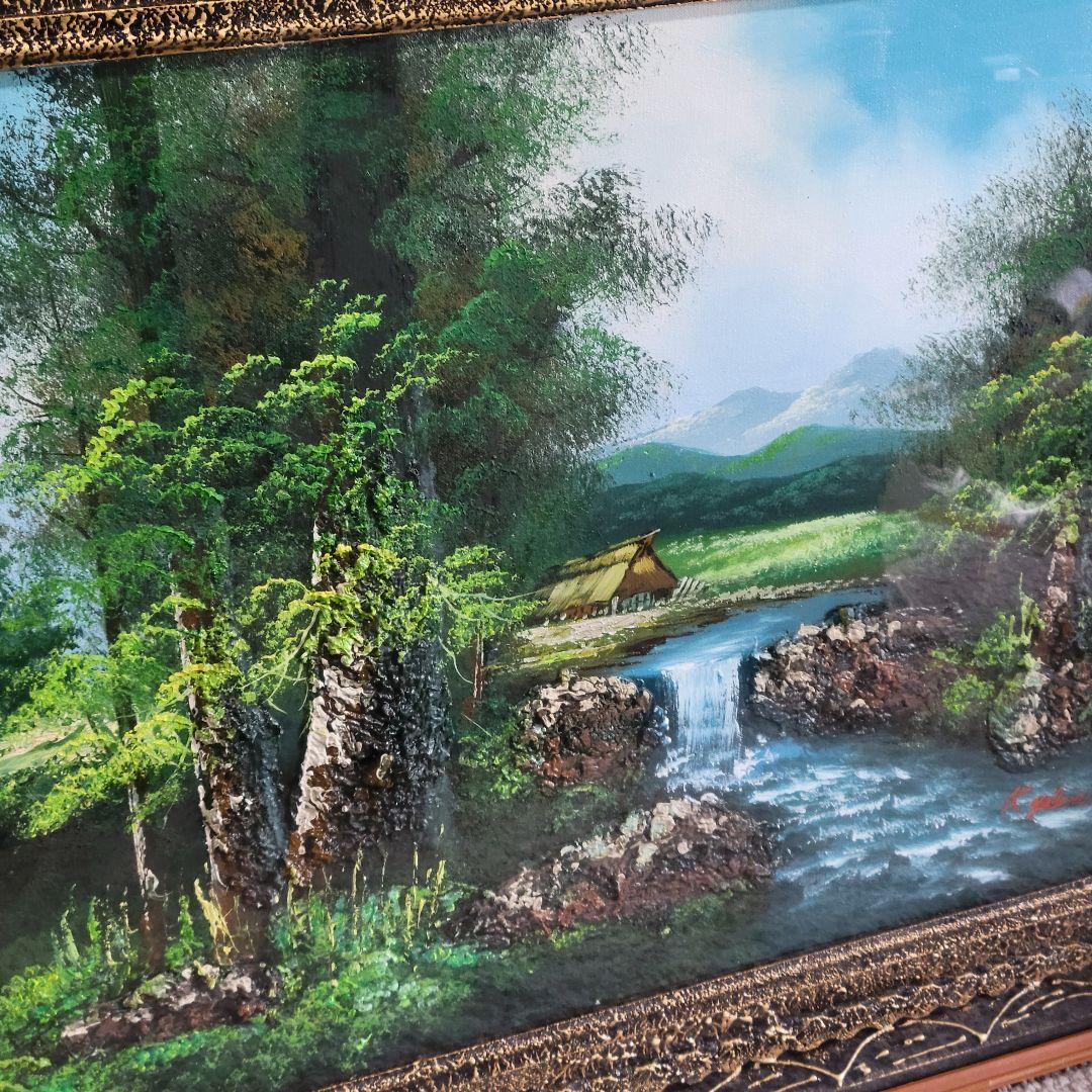 風景画　 k.yabana　20号　額付