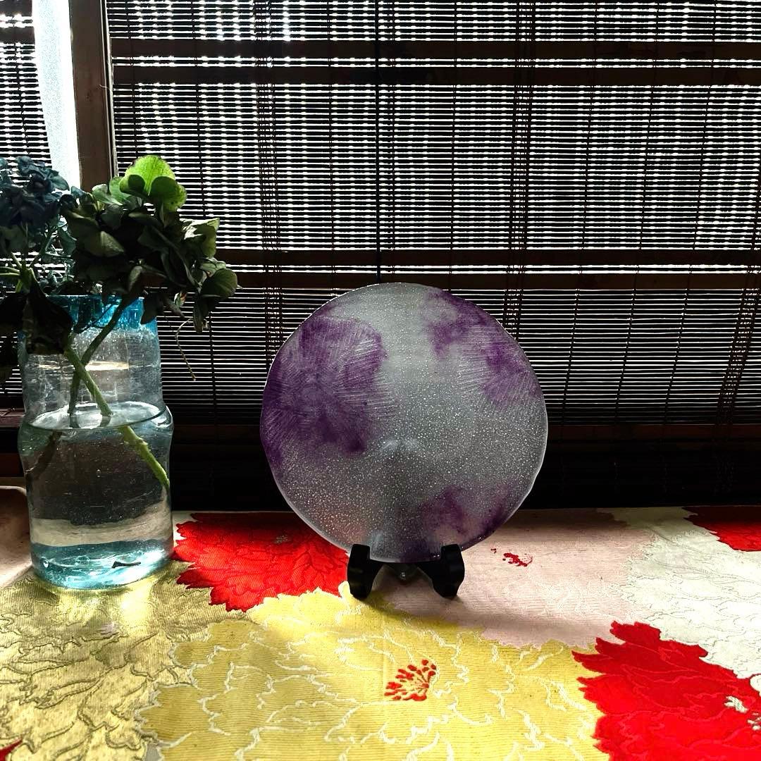 骨董 現代工芸 作家物 パート・ド・ヴェール プレート 中皿 1客