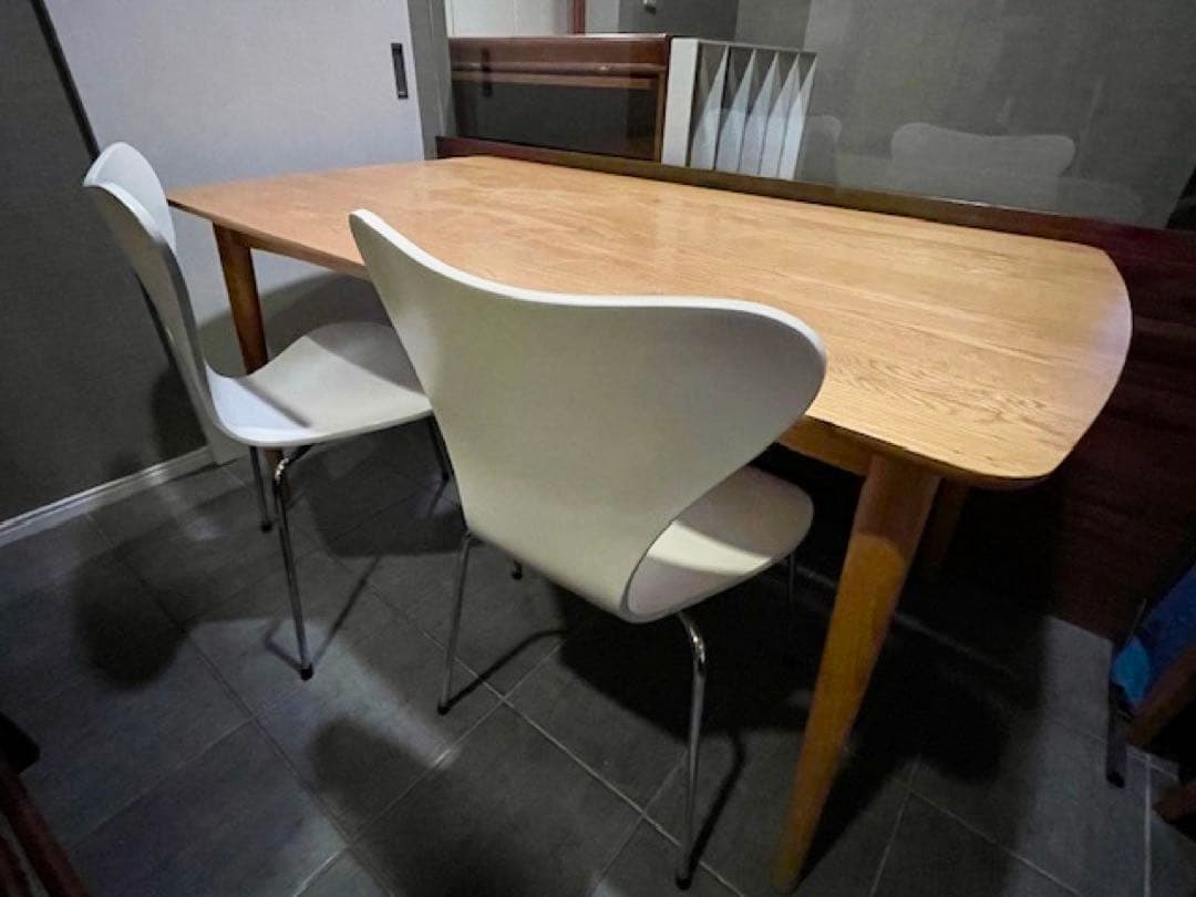 優希■LAPRAP IDC大塚　無垢オーク材ダイニングテーブルW150cm