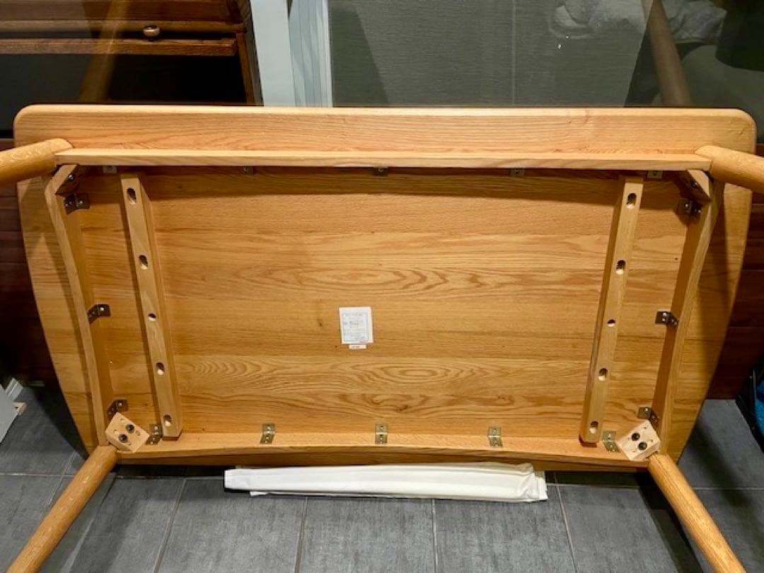 優希■LAPRAP IDC大塚　無垢オーク材ダイニングテーブルW150cm