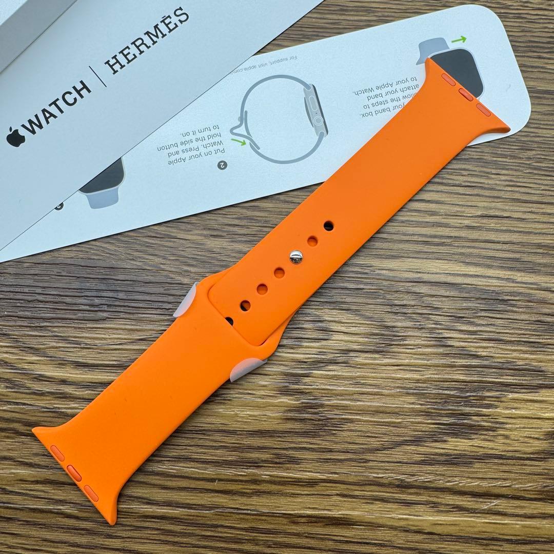2388 未使用　Apple Watch エルメス　オレンジ　ラバー　スポーツ