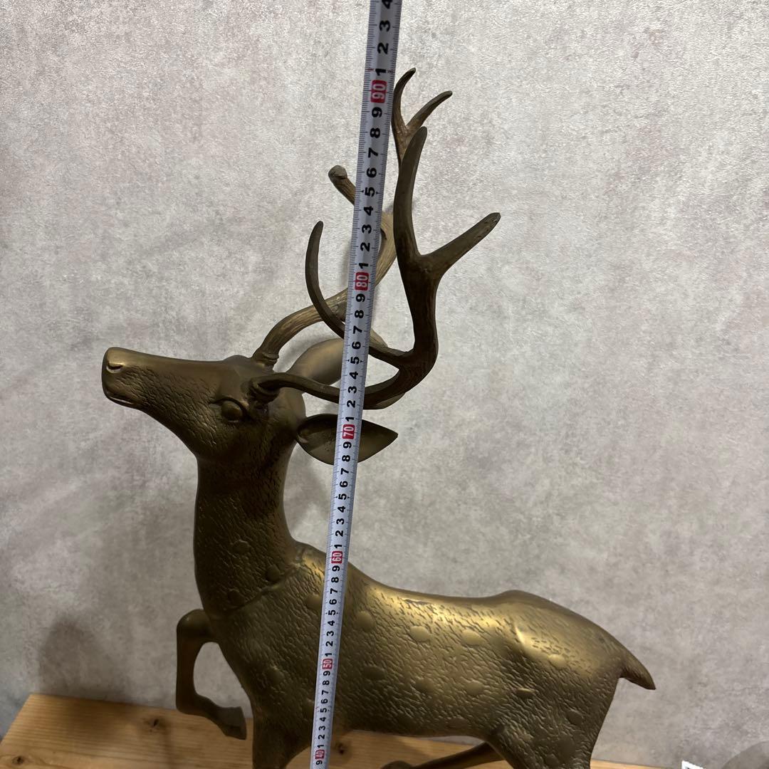 金属製 鹿の親子2体セット