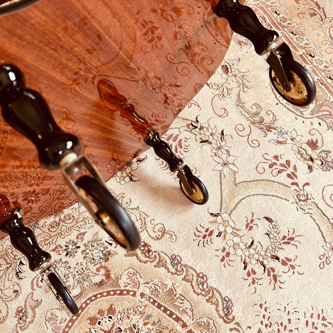 イタリア製象嵌キッチンワゴン タッセル1本 アンティーク輸入家具