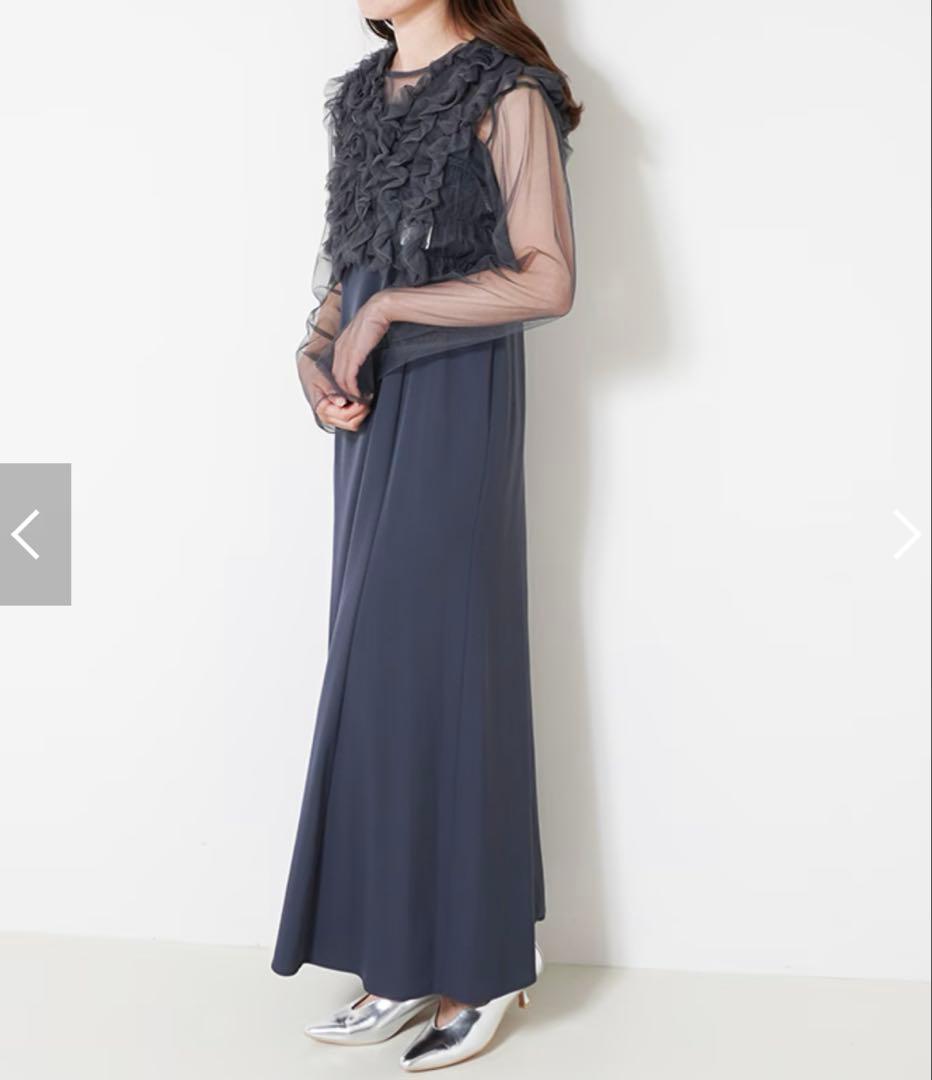 et.UNiVER Many way frill dress ブルー Lサイズ