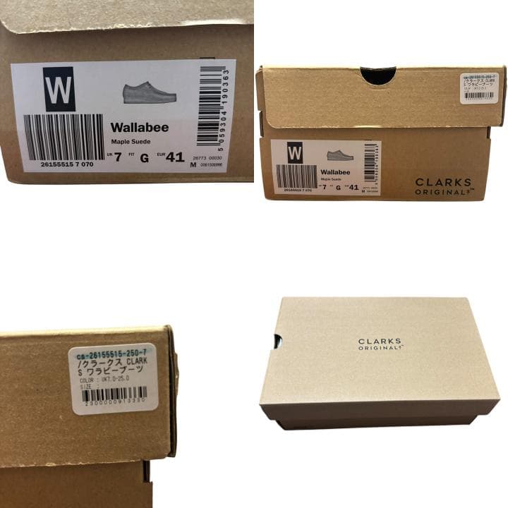 箱あり CLARKS ORIGINALS クラークス ワラビー ベージュモカシン
