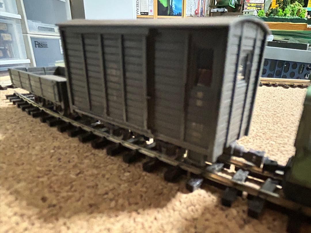 メーカー不明 ディーゼル機関車+貨車2両セット