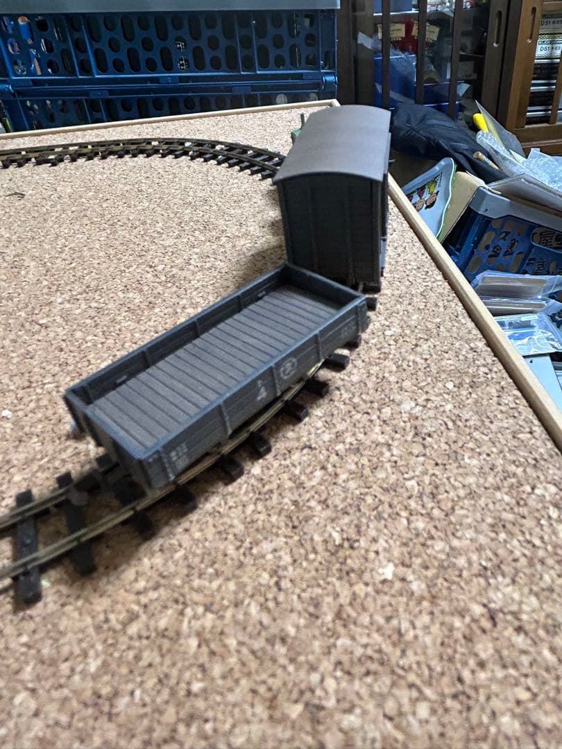 メーカー不明 ディーゼル機関車+貨車2両セット