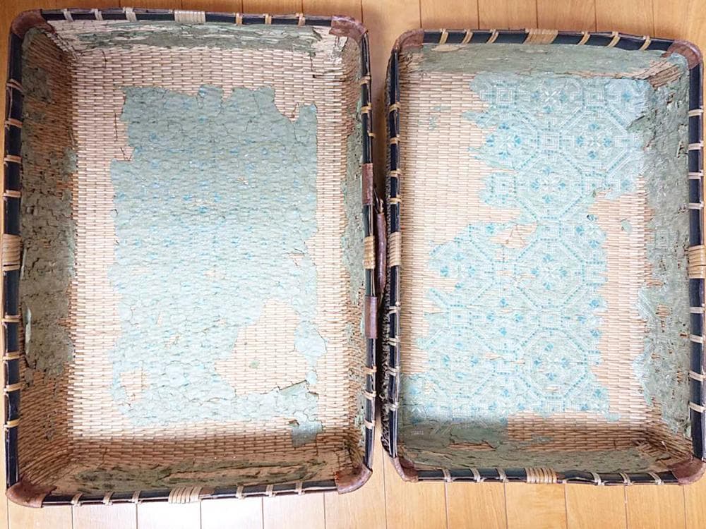 珍】 ☆ 柳編み トランクケース ☆ 籠 カゴ 収納かご バスケット 古民具