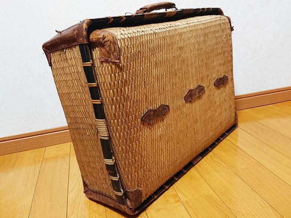 珍】 ☆ 柳編み トランクケース ☆ 籠 カゴ 収納かご バスケット 古民具
