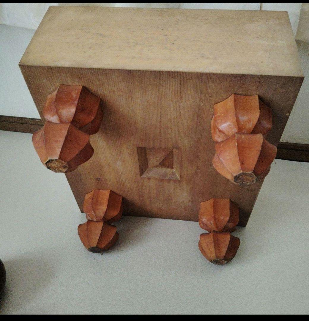 新かや本榧　碁盤碁石セット　6.5寸　へそあり　昭和レトロ　脚付き　アンティーク