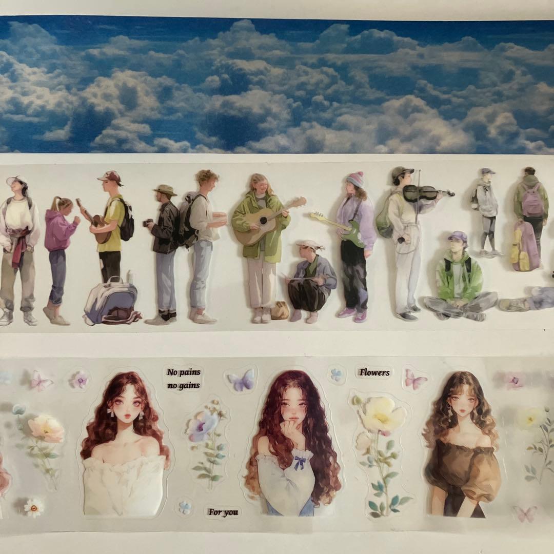 マスキングテープ 海外マステ 人物 自然PETテープ シール など - メルカリ