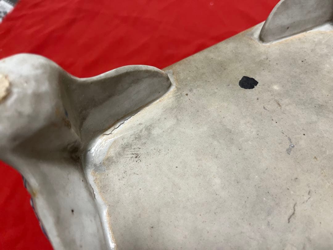 染付鉢　盆栽鉢　長方水盤 幅約53.6cm