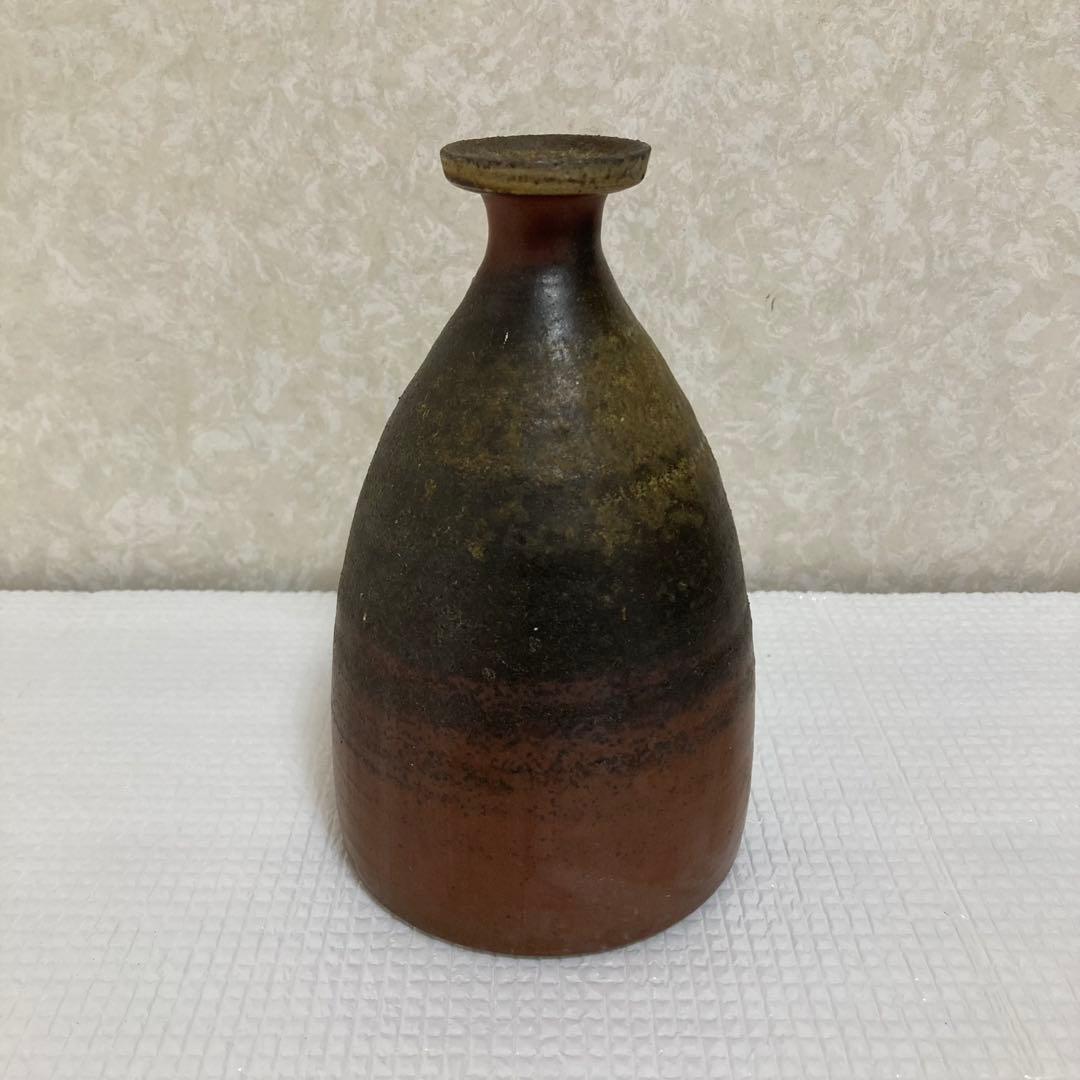 備前焼 徳利型 花瓶 焼締 陶印あり 茶道具 花器 華道具 古美術 インテリア