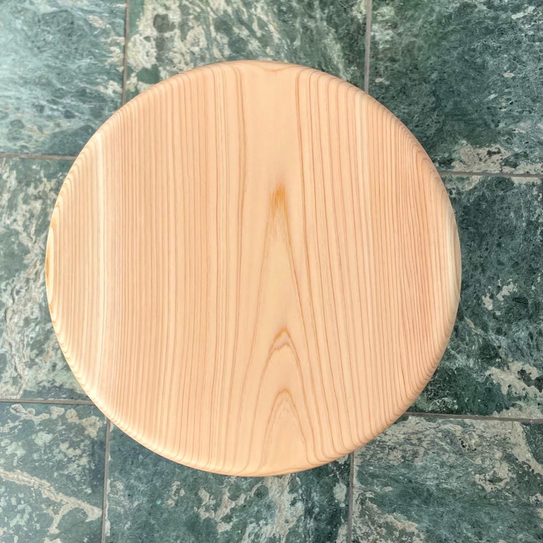 マチルダ　国産ひのき　丸椅子　木製スツール　2脚セット　北欧風