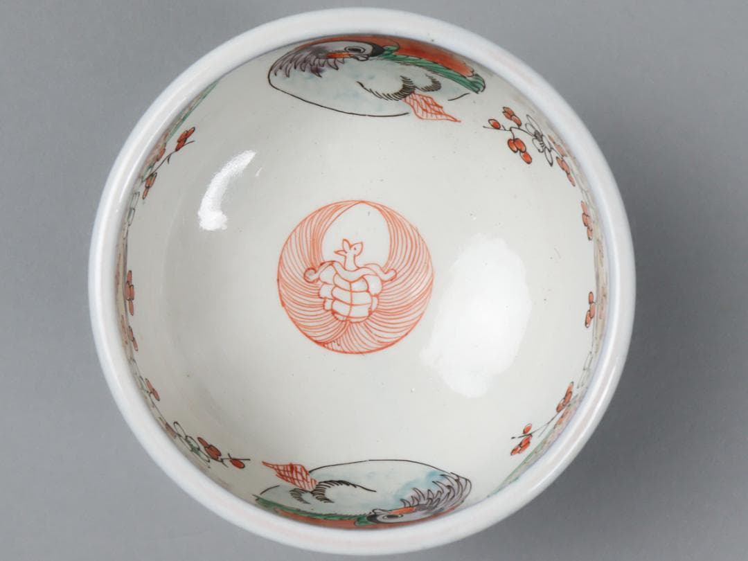 古伊万里 色絵 鳥図 盃洗