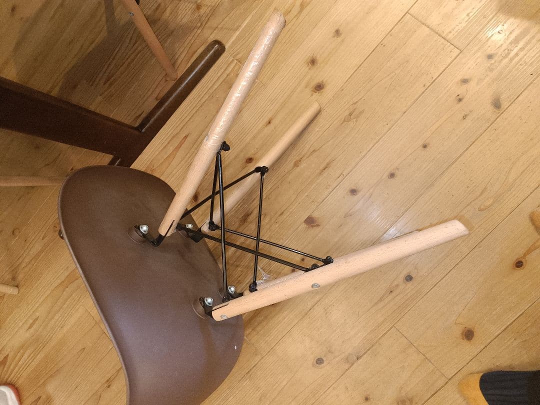 【福岡市＆近郊限定】ダイニングテーブル ダークブラウン 4脚付き