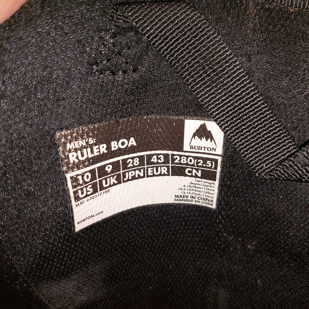 BURTON バートン スノーボード ブーツ RULER 28cm