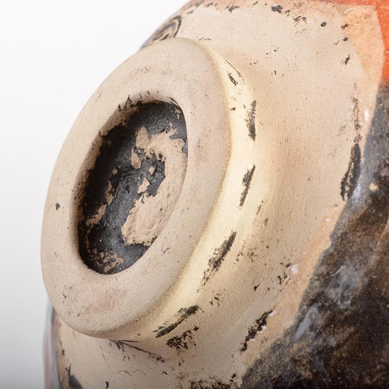 茶道具 十二代楽吉左衛門 弘入造 赤楽茶碗 時代箱付