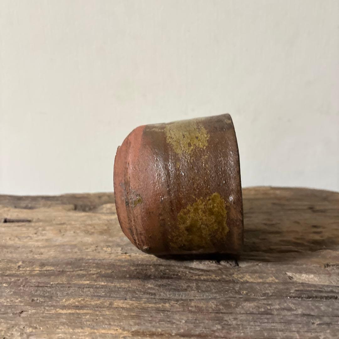 雰囲気のある古い九州民窯 古高取 火入れ 古道具 古唐津 花入検: