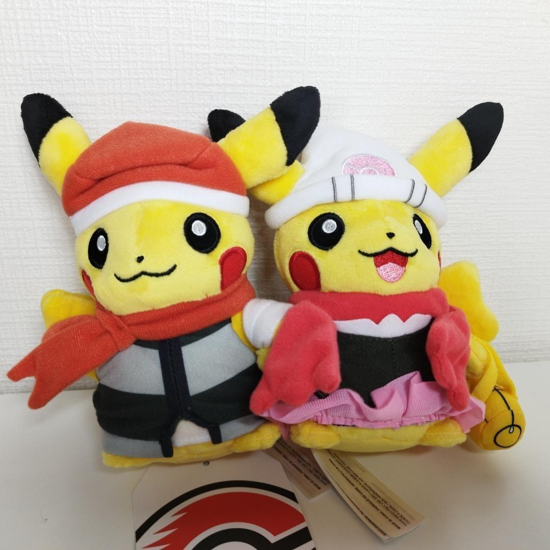 ピカチュウ 25周年 シンオウ地方 ぬいぐるみ ポケモンセンター ペア hbO3