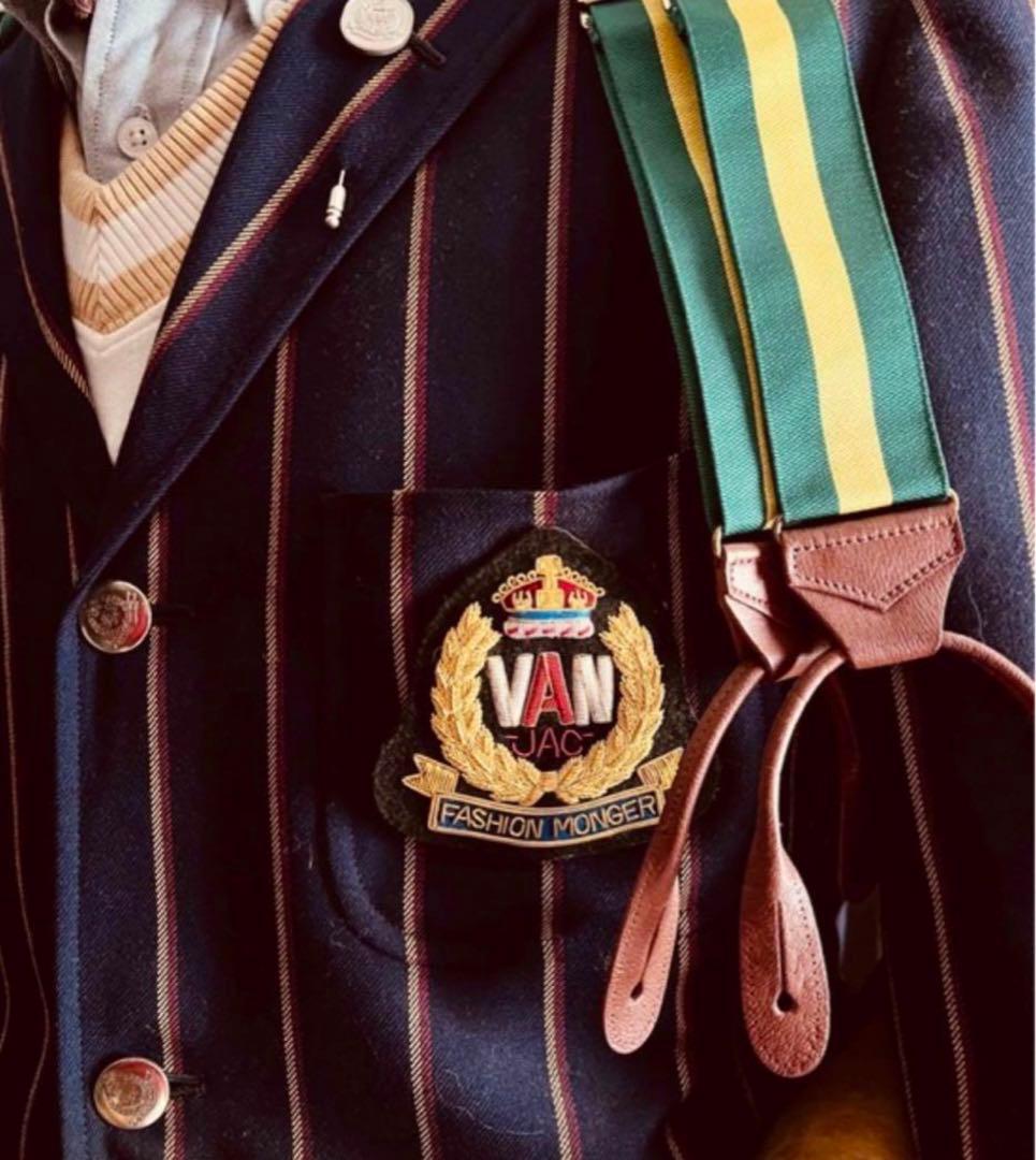 VAN JACKETブレザーエンブレム元祖デザイン月桂樹の青帯タイプ大変貴重！