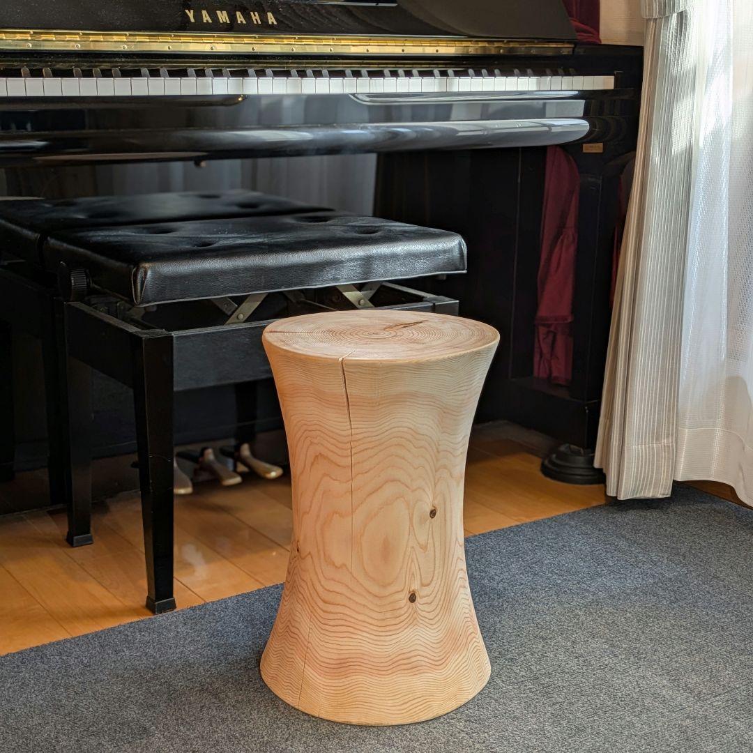 ppp　檜　丸太　椅子　スツール　高さ約45.5㎝