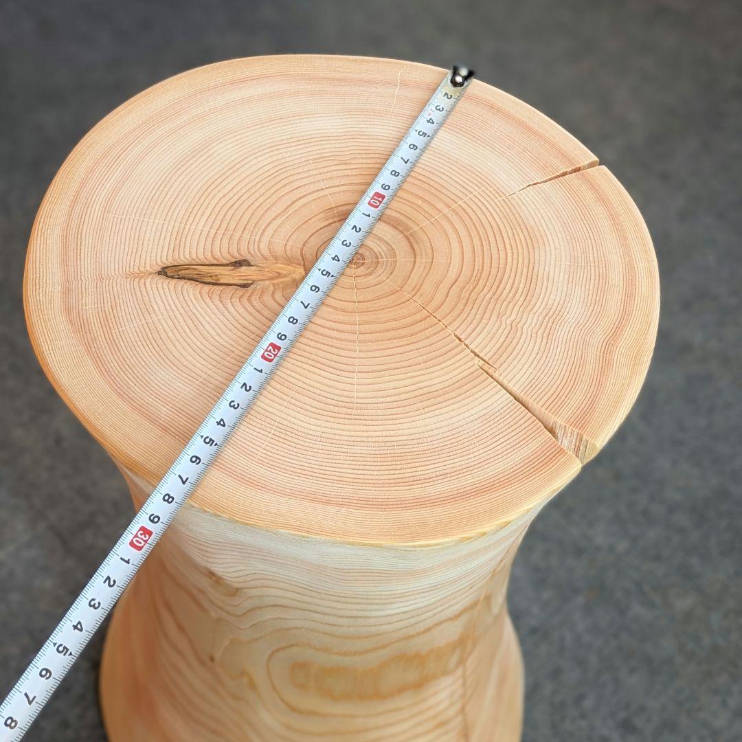 ppp　檜　丸太　椅子　スツール　高さ約45.5㎝