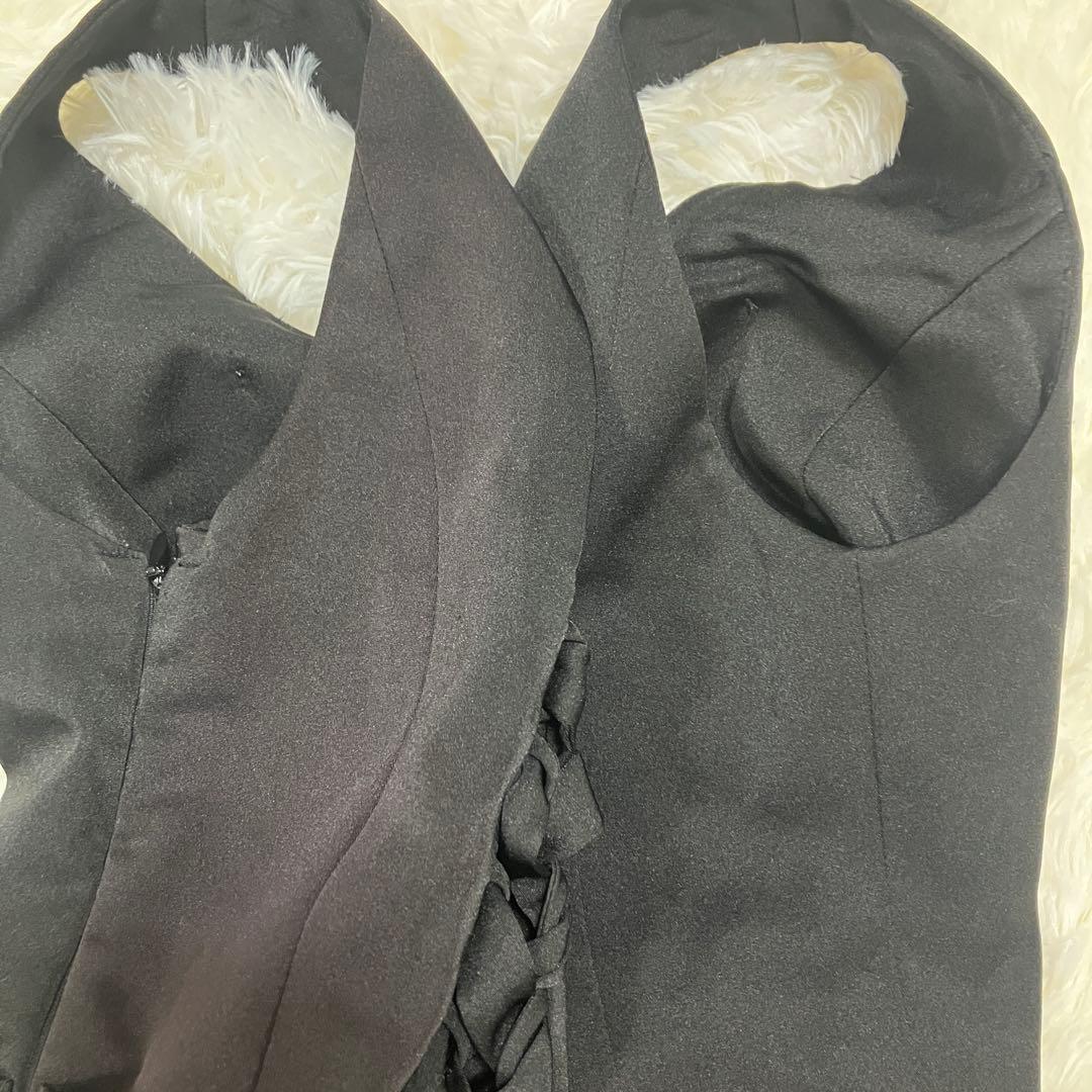 美品✨【SETTAN】パット入りAラインロングドレス　立体刺繍　結婚式　S