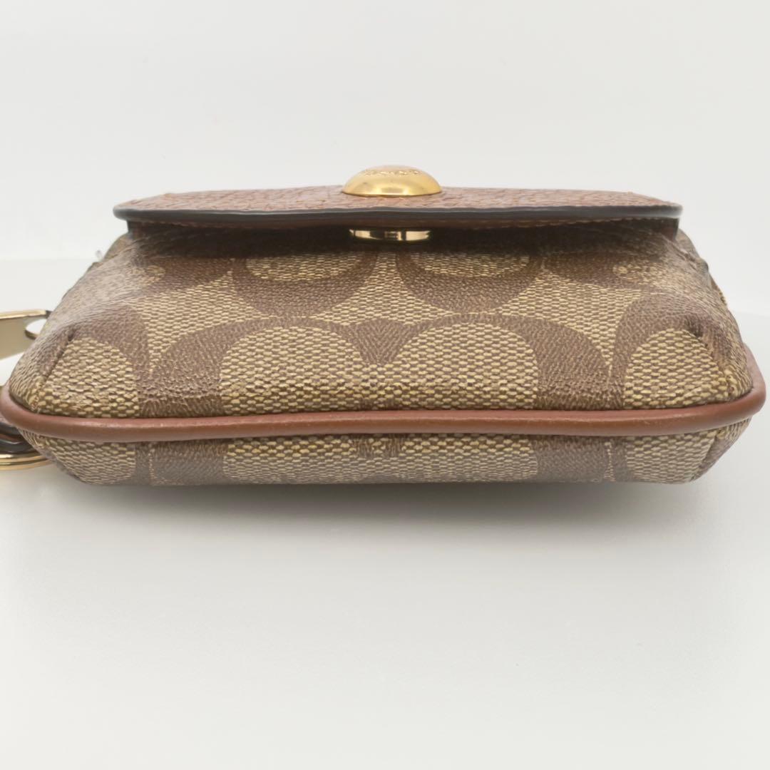 COACH コーチ パース カード シグネチャー キーリング付 C0209