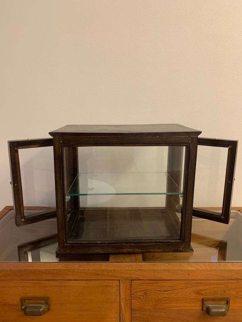 a.depeche アデペシュ アンティーク ガラスショーケース 左右開閉