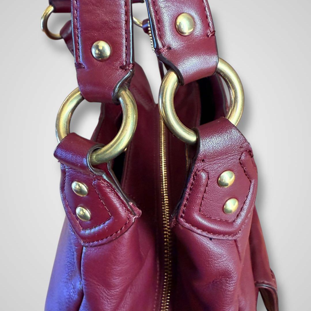 バッグ COACH SOHO leather bag Satchel Burgundy