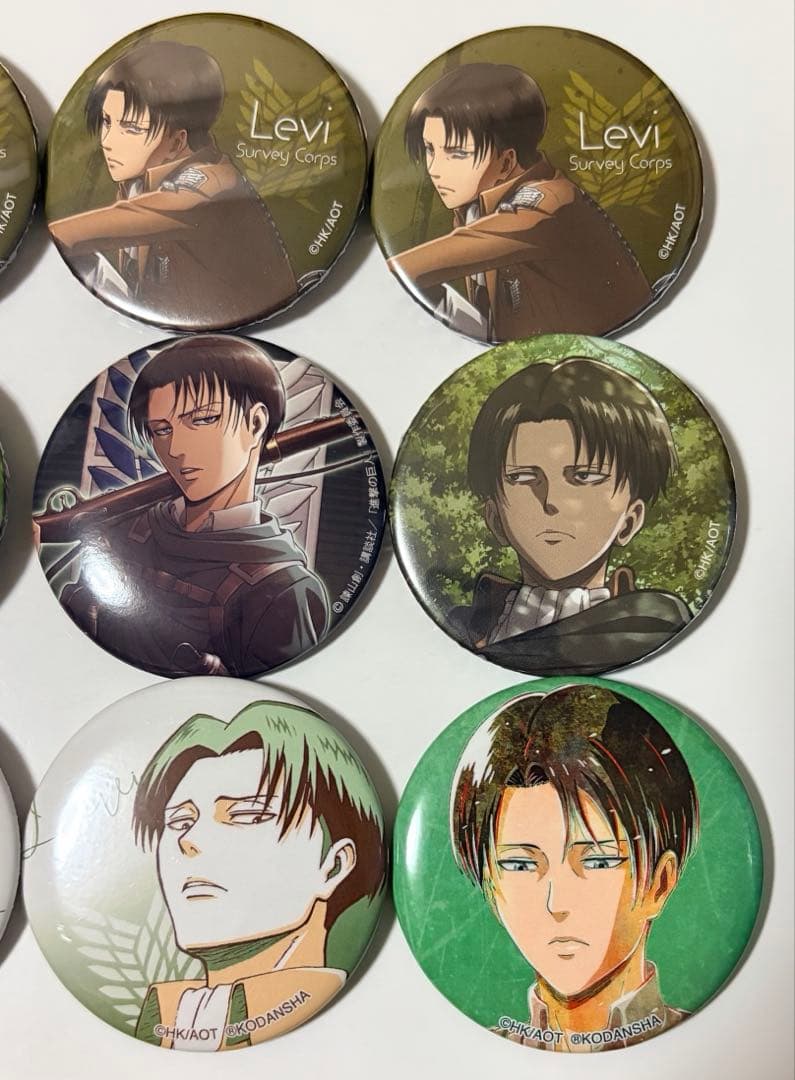 進撃の巨人 リヴァイ 缶バッジ 12点セット